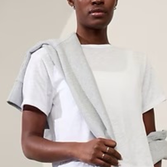 Athleta Essential Slub Tee - White - Picture 2 of 4